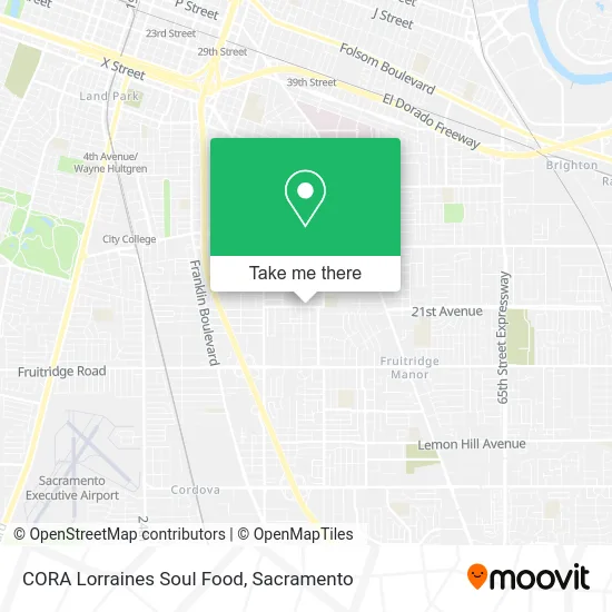 CORA Lorraines Soul Food map