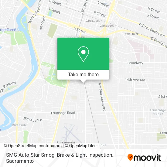 Mapa de SMG Auto Star Smog, Brake & Light Inspection