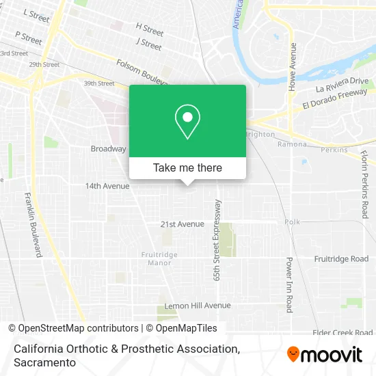 California Orthotic & Prosthetic Association map