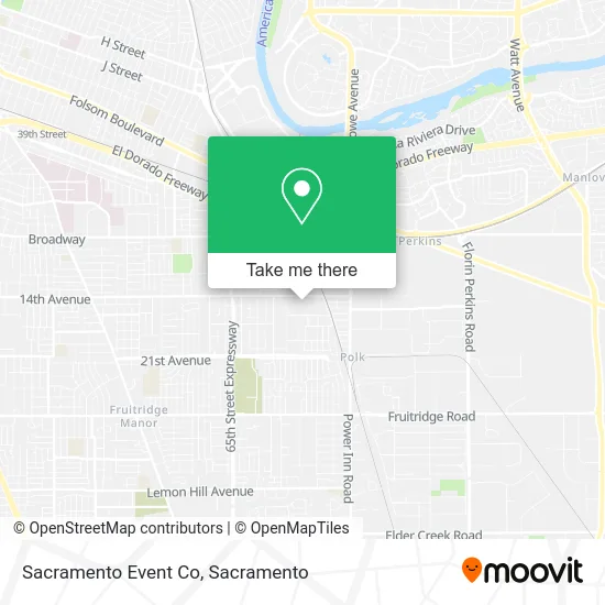 Sacramento Event Co map