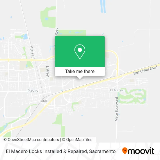 Mapa de El Macero Locks Installed & Repaired