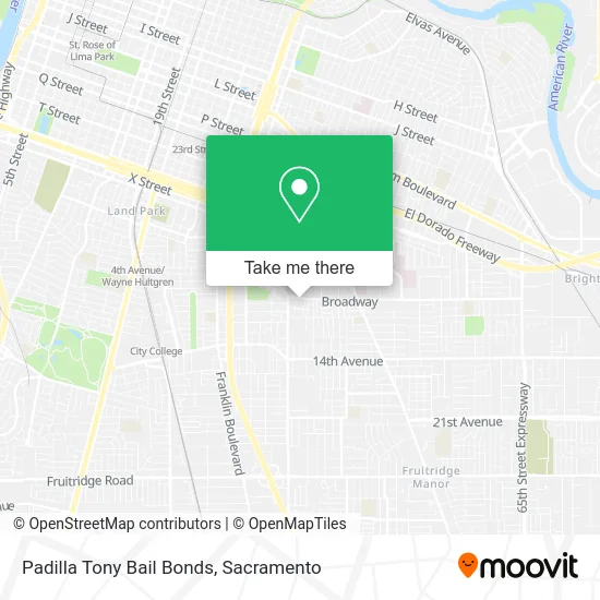 Padilla Tony Bail Bonds map