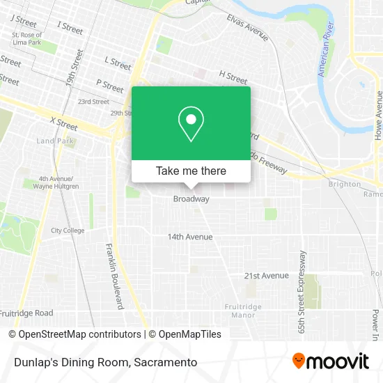 Dunlap's Dining Room map