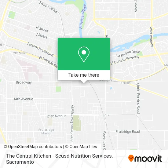 Mapa de The Central Kitchen - Scusd Nutrition Services