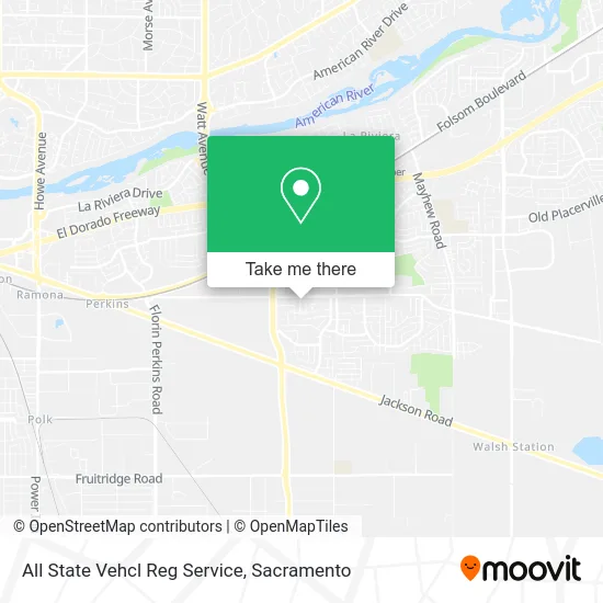 Mapa de All State Vehcl Reg Service