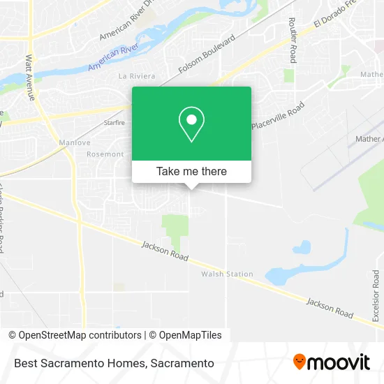 Mapa de Best Sacramento Homes