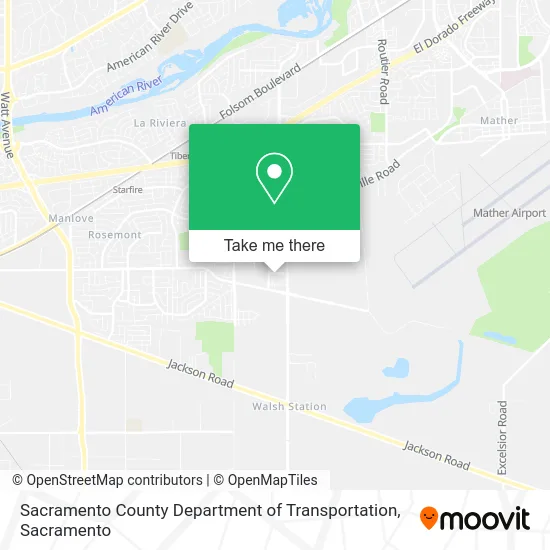 Sacramento County Department of Transportation map