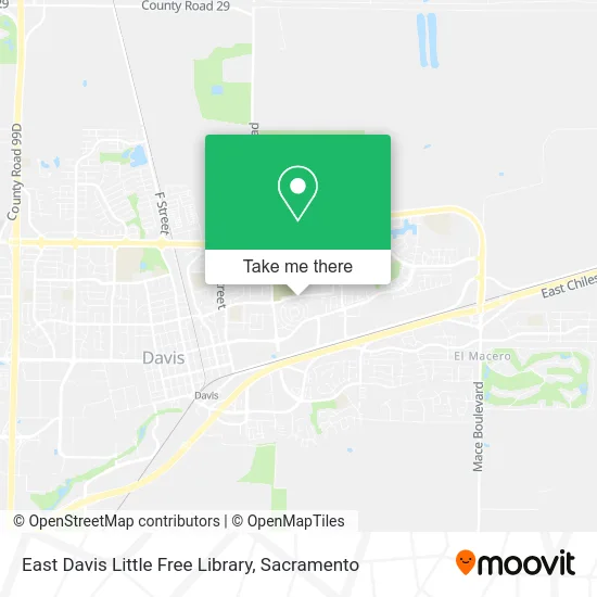 East Davis Little Free Library map