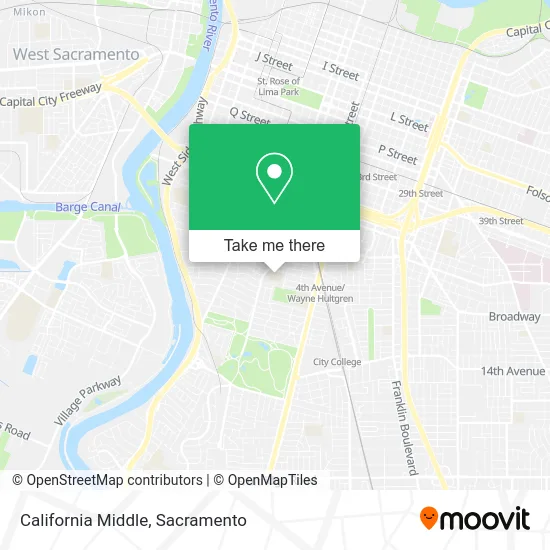 California Middle map