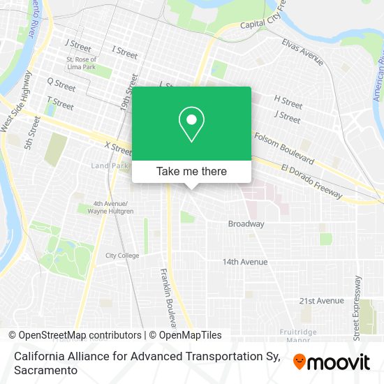 California Alliance for Advanced Transportation Sy map