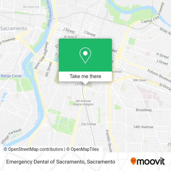 Emergency Dental of Sacramento map