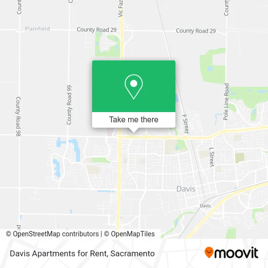 Mapa de Davis Apartments for Rent