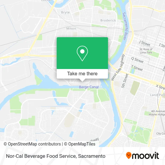 Nor-Cal Beverage Food Service map