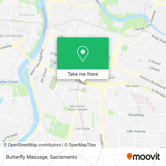 Butterfly Massage map