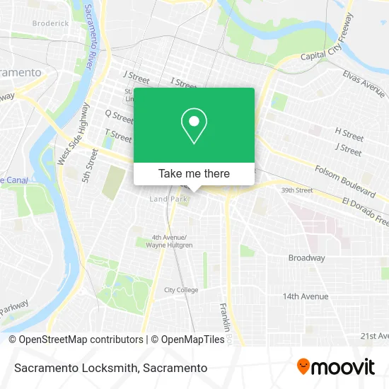 Sacramento Locksmith map