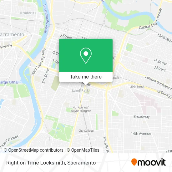 Right on Time Locksmith map