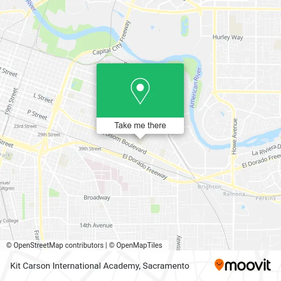 Kit Carson International Academy map