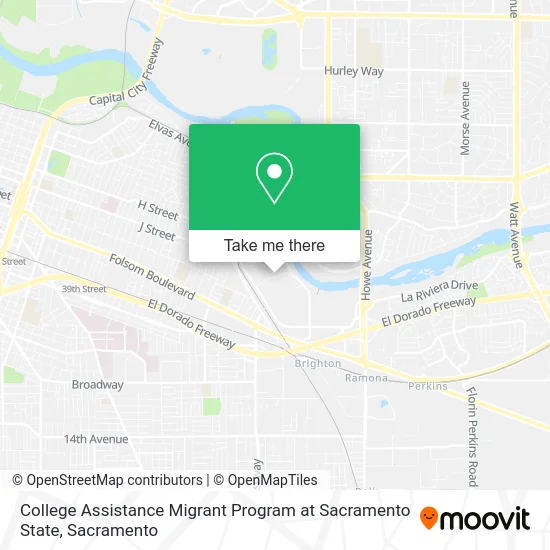 Mapa de College Assistance Migrant Program at Sacramento State