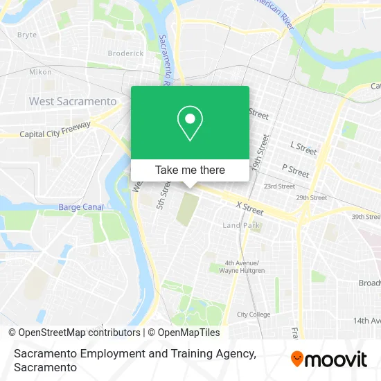 Sacramento Employment and Training Agency map