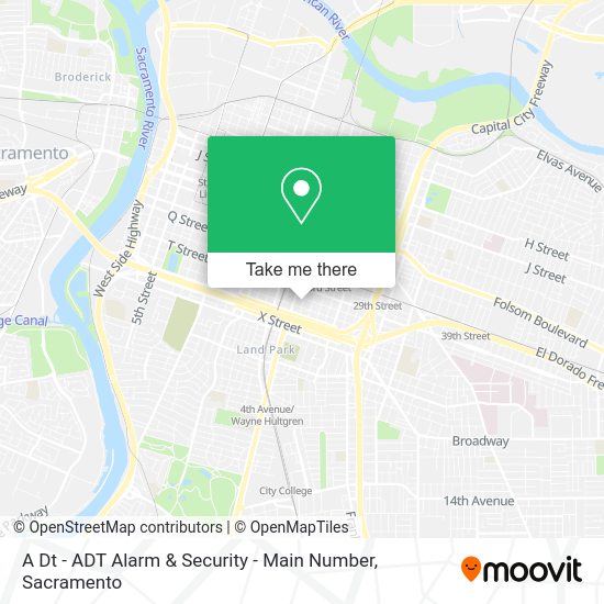 A Dt - ADT Alarm & Security - Main Number map