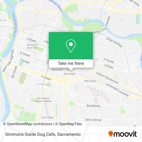 Simmons Guide Dog Cafe map