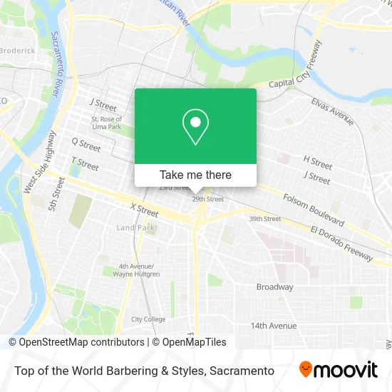 Top of the World Barbering & Styles map