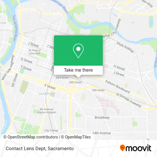 Contact Lens Dept map