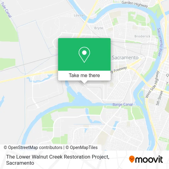 The Lower Walnut Creek Restoration Project map