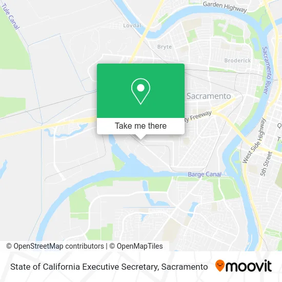 State of California Executive Secretary map