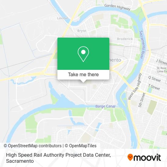 High Speed Rail Authority Project Data Center map