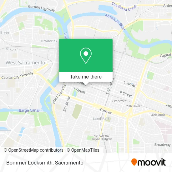 Mapa de Bommer Locksmith