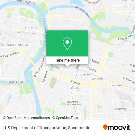 US Department of Transportation map