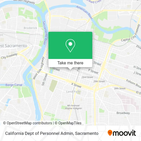 California Dept of Personnel Admin map