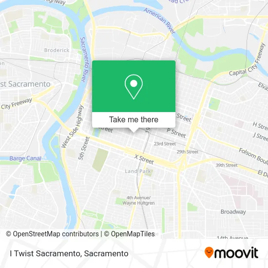 Mapa de I Twist Sacramento