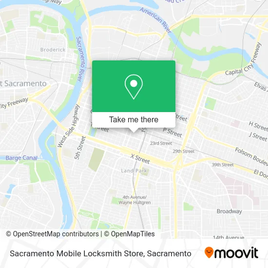 Sacramento Mobile Locksmith Store map
