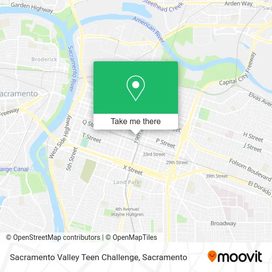 Sacramento Valley Teen Challenge map