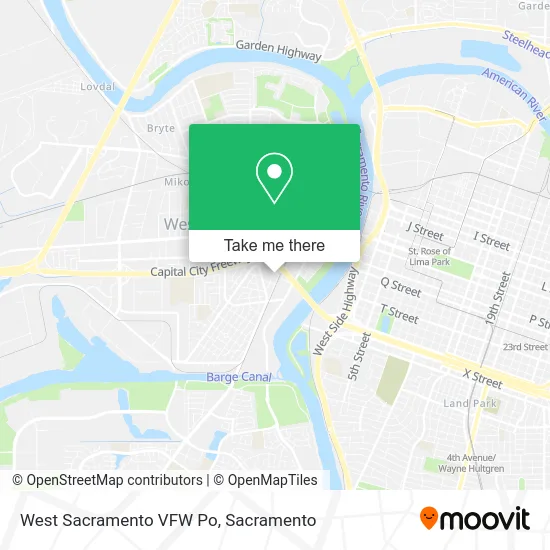 West Sacramento VFW Po map