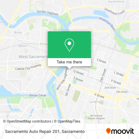 Sacramento Auto Repair 201 map