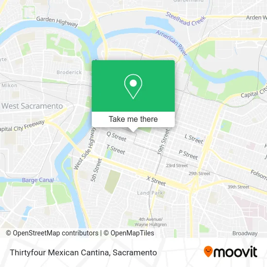Mapa de Thirtyfour Mexican Cantina