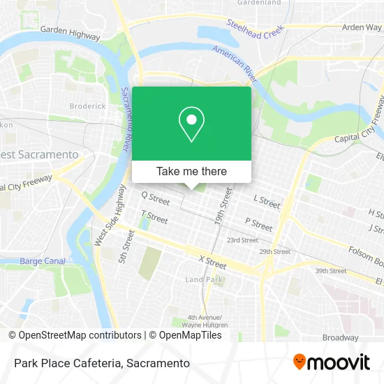 Mapa de Park Place Cafeteria