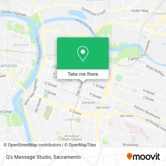 Mapa de Q's Massage Studio