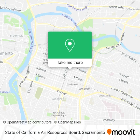 Mapa de State of California Air Resources Board