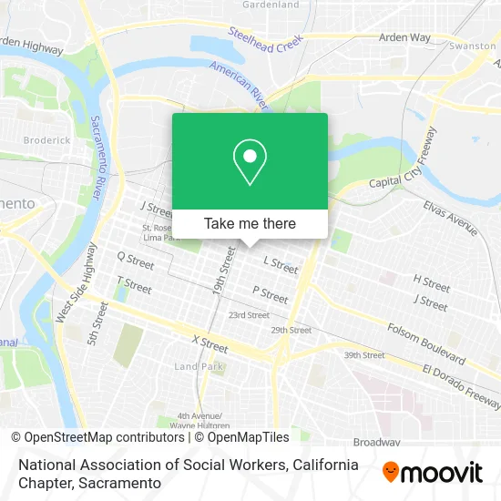National Association of Social Workers, California Chapter map