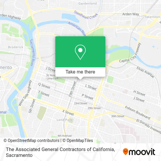 Mapa de The Associated General Contractors of California