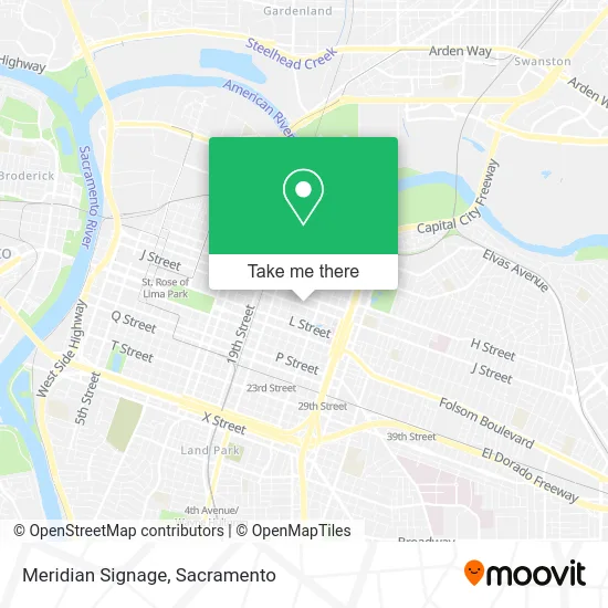Meridian Signage map