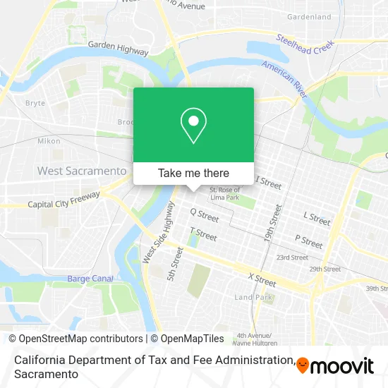 California Department of Tax and Fee Administration map
