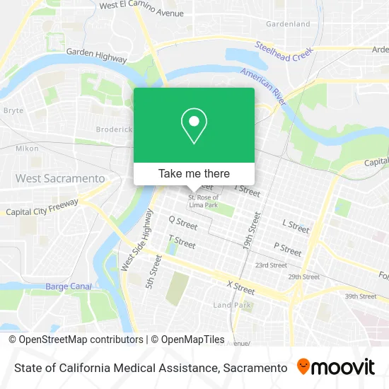 State of California Medical Assistance map
