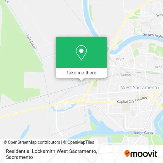 Residential Locksmith West Sacramento map