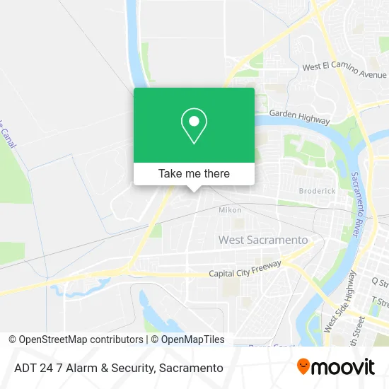 Mapa de ADT 24 7 Alarm & Security