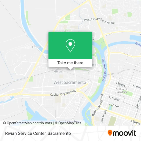 Mapa de Rivian Service Center
